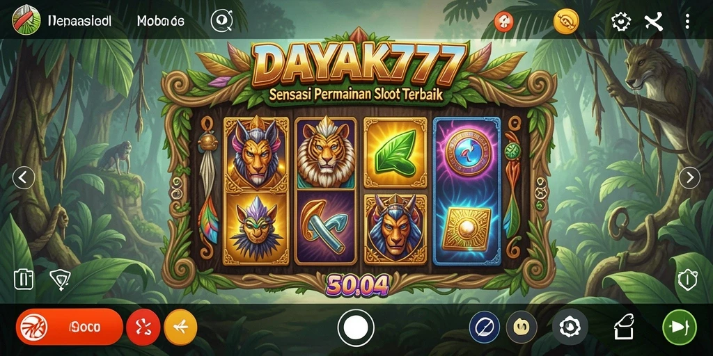 Screenshot utama DAYAK777 menampilkan gameplay slot yang menarik.