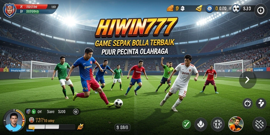 Gameplay seru di HIWIN777 dengan manajemen tim sepak bola.