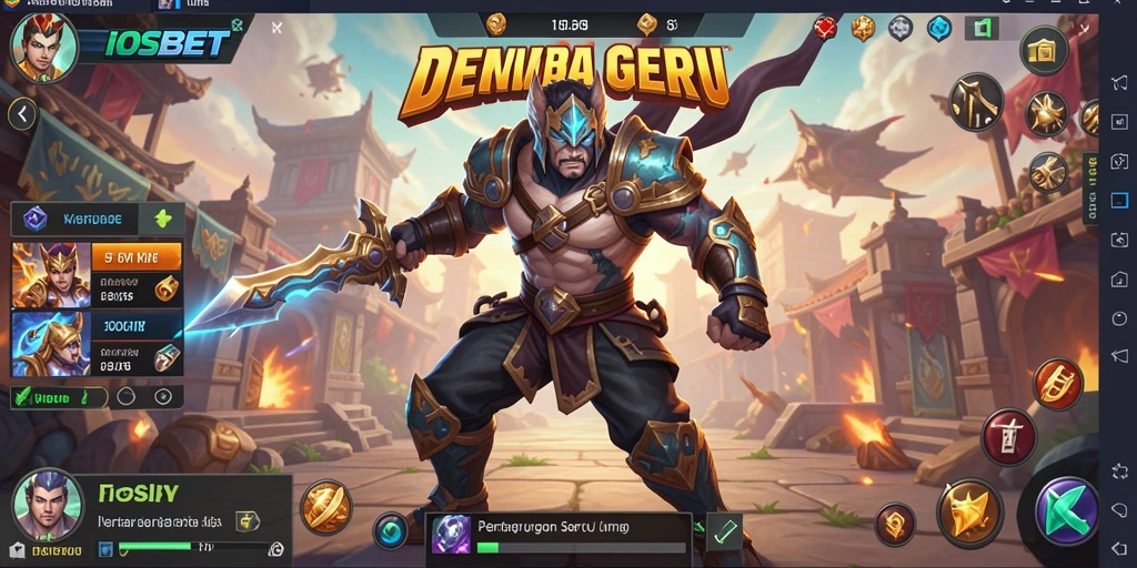 Tangkapan layar permainan IOSBET menampilkan aksi bertarung yang mendebarkan.