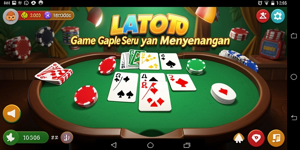 Tampilan screenshot gameplay LATOTO dengan suasana permainan Gaple.