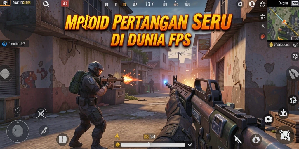 Tampilan gameplay MPOID yang intens dan seru dalam pertempuran FPS.