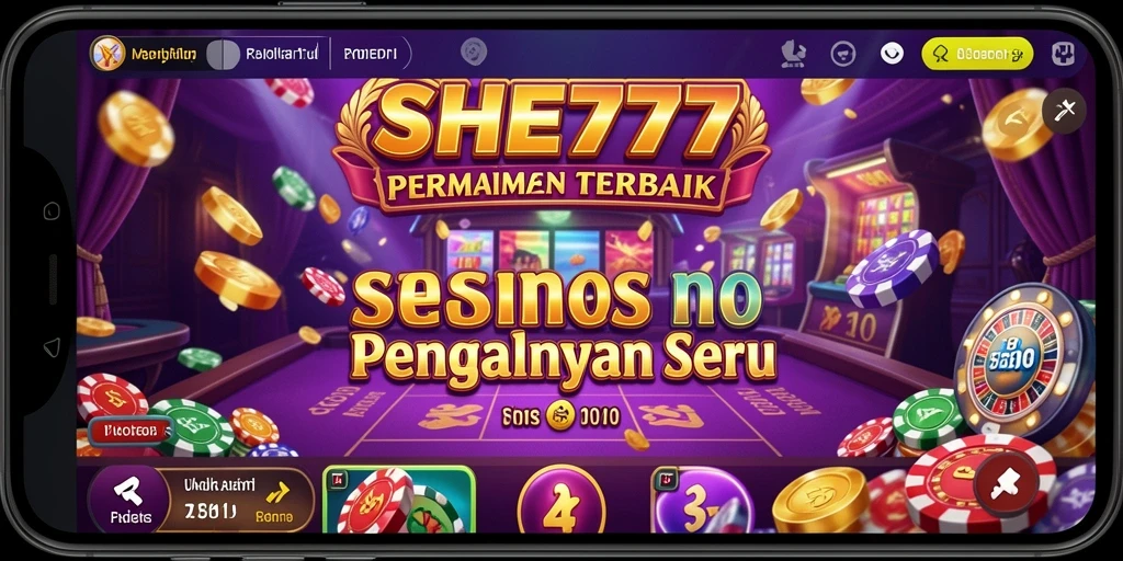 Gameplay seru dari SHE777 yang menghadirkan berbagai permainan Kasino.
