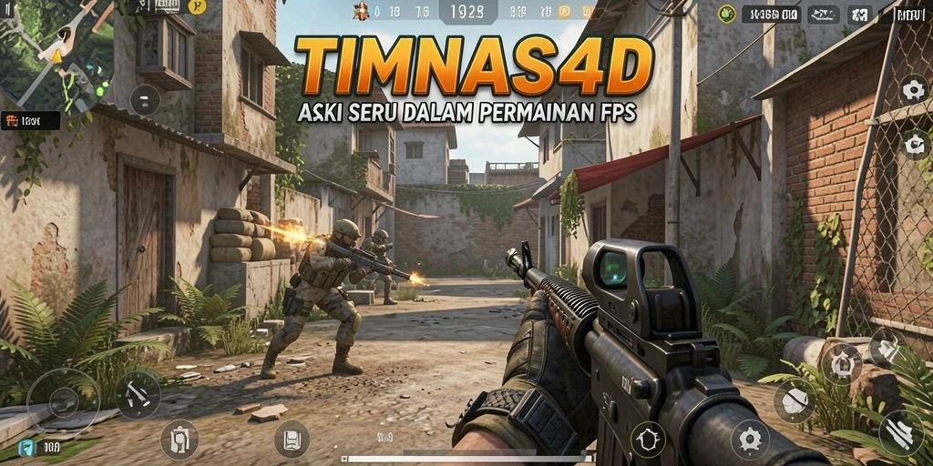 Tampilan aksi seru dalam TIMNAS4D saat pertempuran FPS.